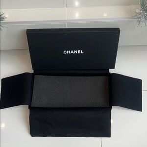 Chanel Black Jewelry Box with Duster and foam